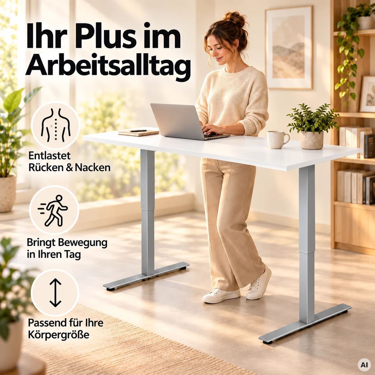 Schreibtisch StandUp - Höhenverstellbarer Tisch